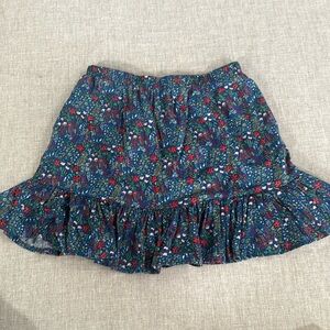 Gymboree Girls Skirt Floral Pattern ruffle hem‎ lined size Medium 7/8